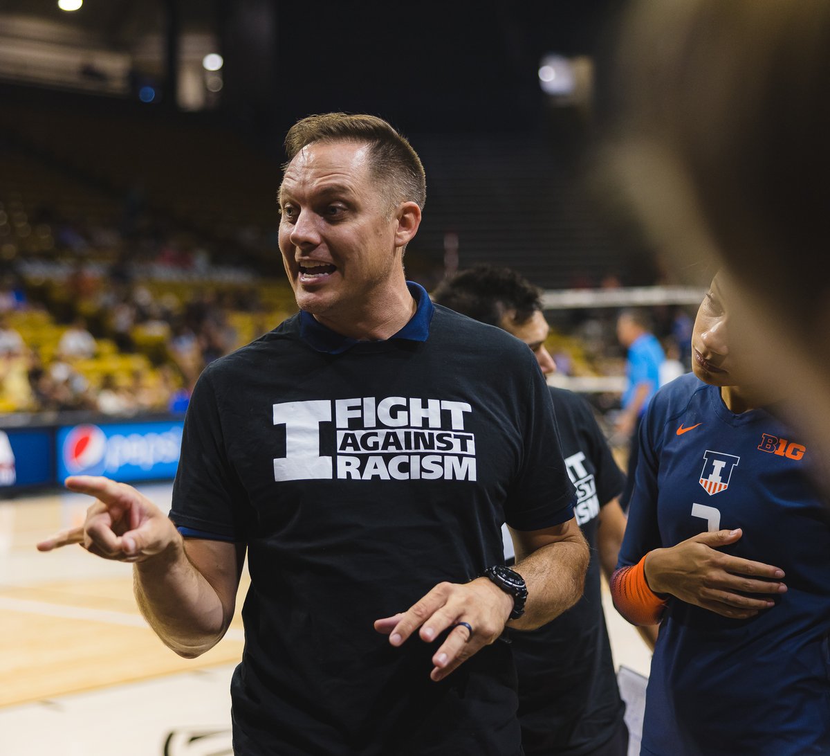 IlliniVBall's tweet photo. Hate won't live in our sport.

#Illini | #StandwithRachelRichardson https://t.co/WLpPzAQLLE