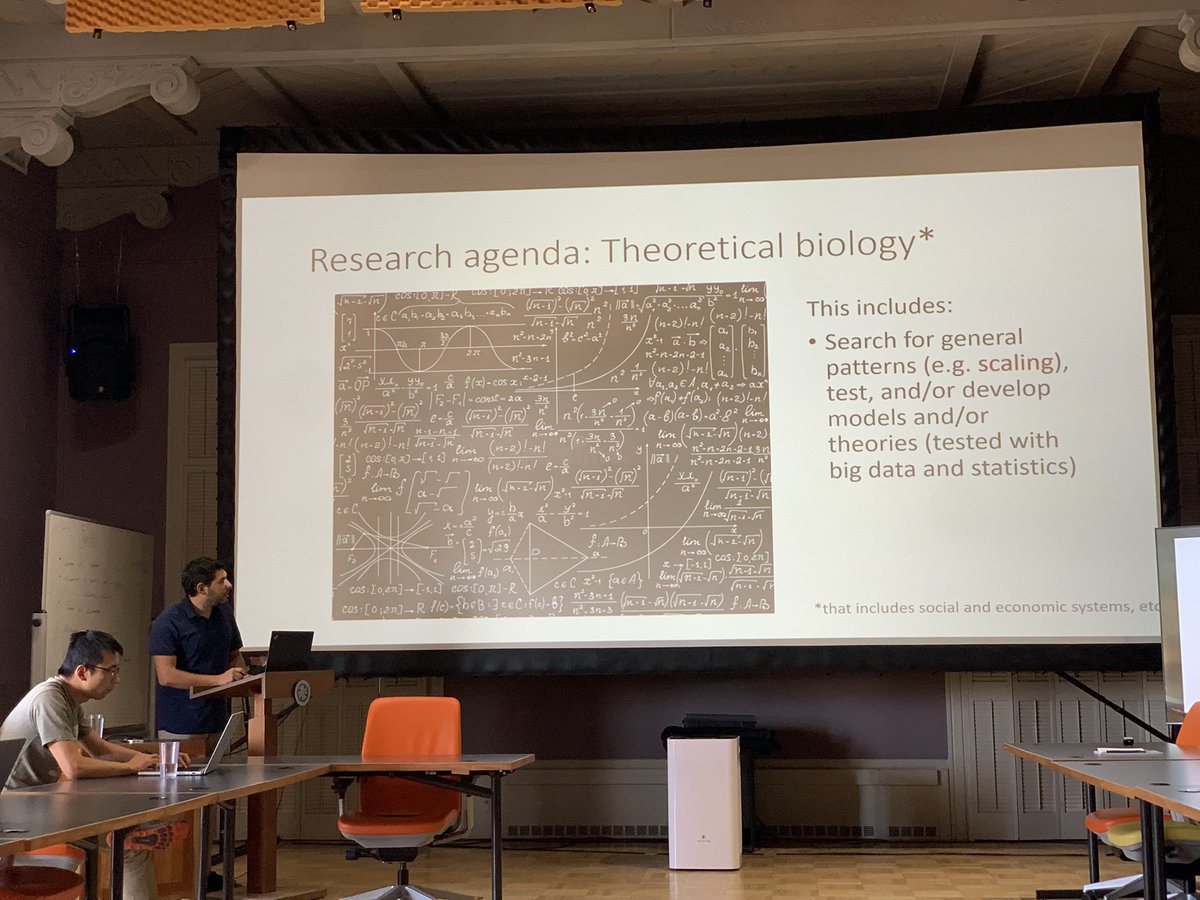 cgershen's tweet photo. Ignacio Arroyo giving a #SliceOfScience seminar on scaling @sfiscience https://t.co/5lHwSnvSsM