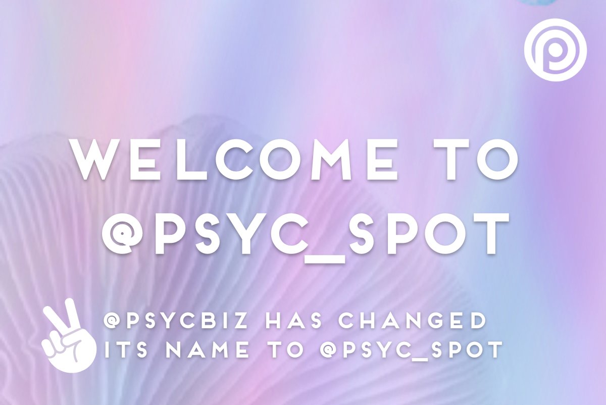 PSYC_Spot's tweet photo. Yes - You guessed right!

PSYCBiz has changed to PSYC_Spot &amp; is the new home of Psychedelic Spotlight while #Twitter twiddles it's thumbs 😎 

$PSYC #TeamPSYC #psychedelics #News #Update #media #lifestyle #culture #psilocybin https://t.co/xk3GGfrZCy