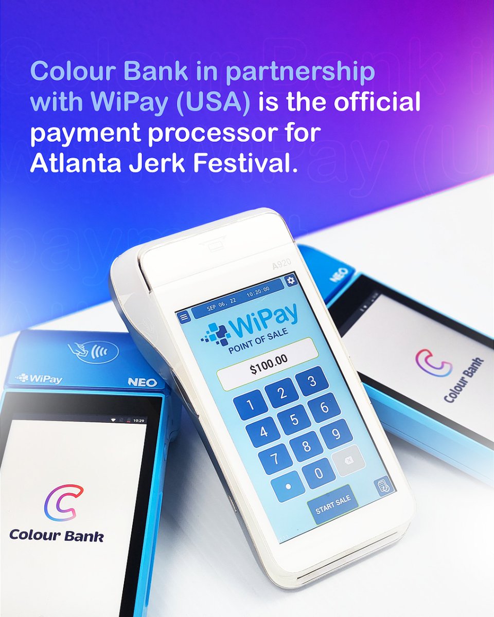 wipay_caribbean's tweet photo. On Sunday, WiPay processed payments at Atlanta Jerk Festival 🇺🇸 which hosted over 9000 people at the Annual Caribbean festival. This is WiPay’s first US-based event processing payments for NEO Bank, Color Bank.
#wipaycaribbean #neobank #fintech #colorbank #caribbeanfestival https://t.co/57VFgOFATS