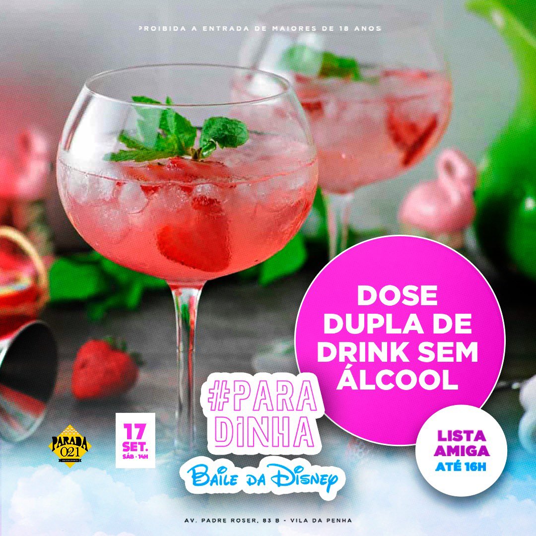 021paradinha's tweet photo. Nossos drinks fizeram maior sucesso na última edição, vem que nessa terá dose dupla! 🍹🥰
.
Te esperamos dia 17/09 no @Parada021 💥🙅🏻♀️
.
Encaminhe pra quem vai te fazer companhia🤳🏻
.
#ThisIsParadinha #matine #paradinha021 #viladapenha #aboadorio https://t.co/u0t175EhTx