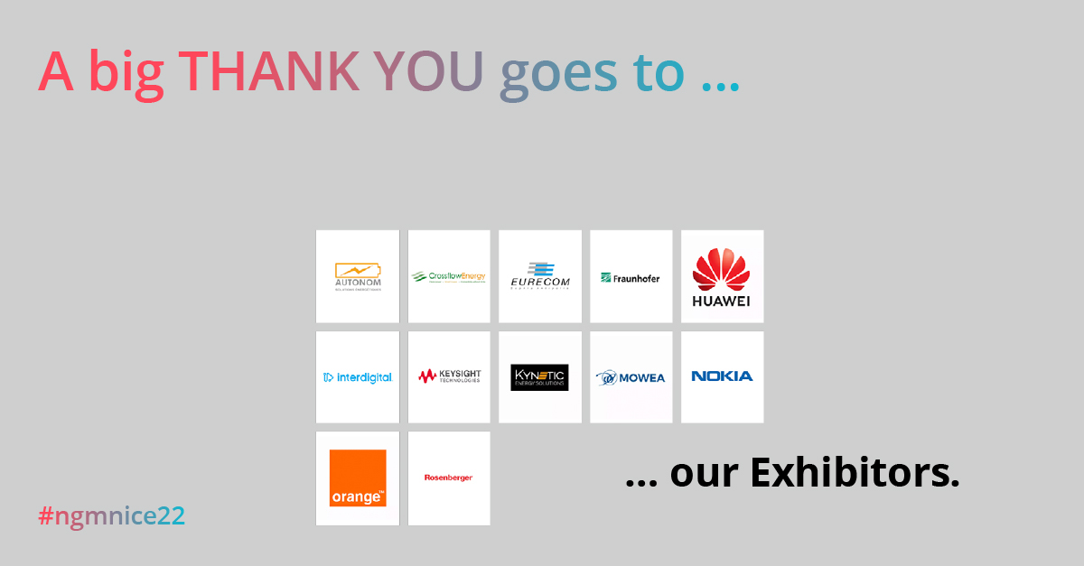 NGMN_Alliance's tweet photo. Meet our Strong Partners at the NGMN Industry Conference &amp; Exhibition (IC&amp;E) 2022 this week! https://t.co/TtVL7ZAczo #ngmnice22 #ngmn #wemakebetterconnections #operatingdisaggregatednetworks #greenfuturenetworks #6G https://t.co/gdSfkZsSDK