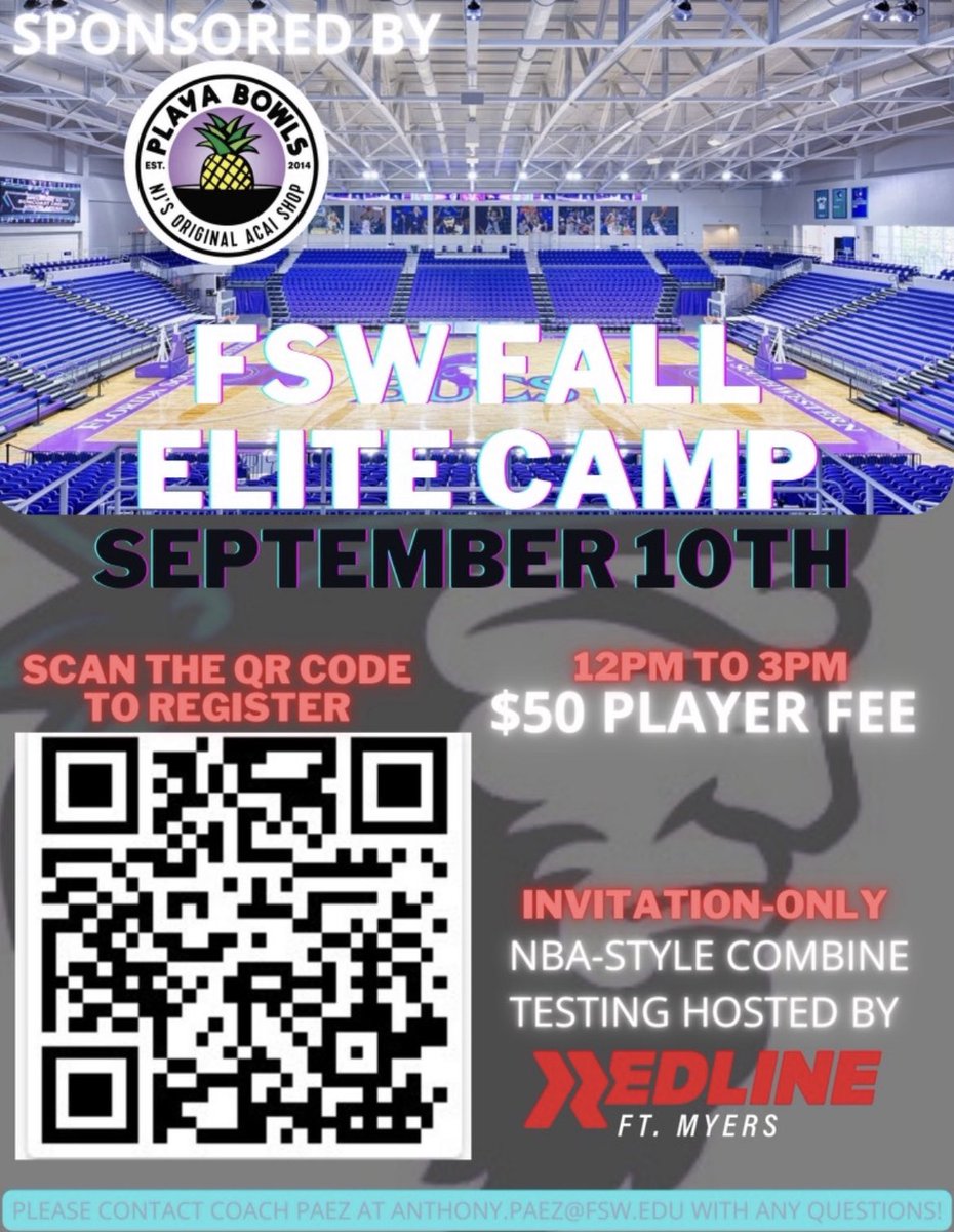 Going down this Saturday @ FSW Arena! Every camp we’ve had a player end up on our squad…who’s up #Bucs