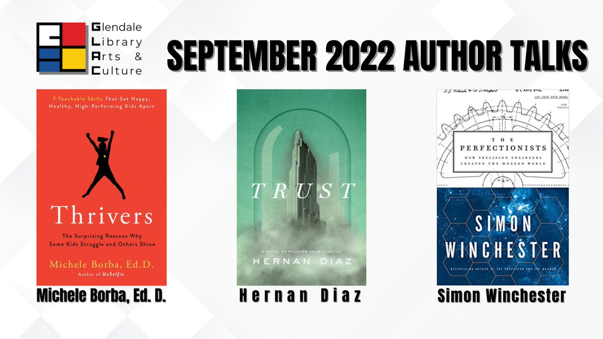 myglendaleLAC's tweet photo. 📚More #VirtualAuthorTalks are coming to #GlendaleCA. 

Visit the Virtual Author Talk page for the complete list of dates/times. https://t.co/Vvsi9JURNs https://t.co/kh6FNnN0YM