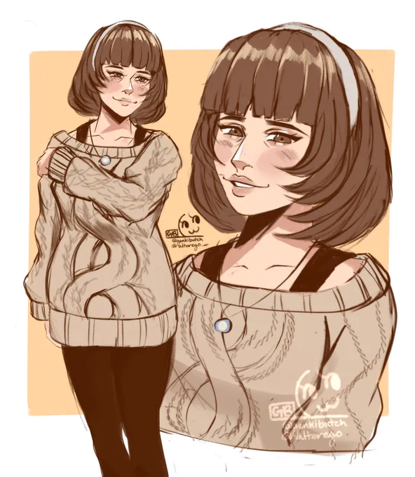 [ AITSF ] some hitomi doodles bc i love her 