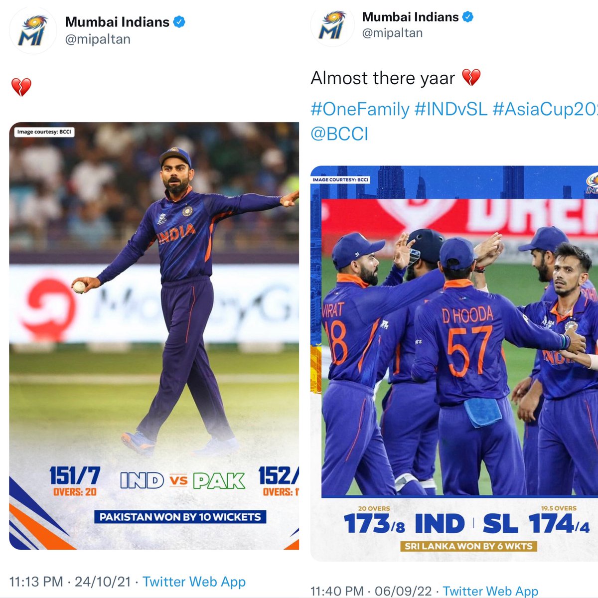Forgot who was the captain? Or hypocrisy much <a href="/mipaltan/">Mumbai Indians</a>