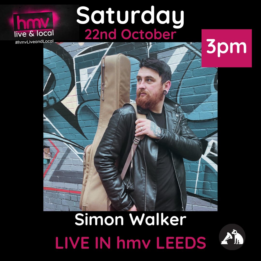 You may have already seen the posters, we are really looking forward to having <a href="/simonwalkeruk/">Simon Walker</a> playing live in our store on Saturday 22nd October at 3pm! #hmvliveandlocal #leedsmusic #gigsinleeds