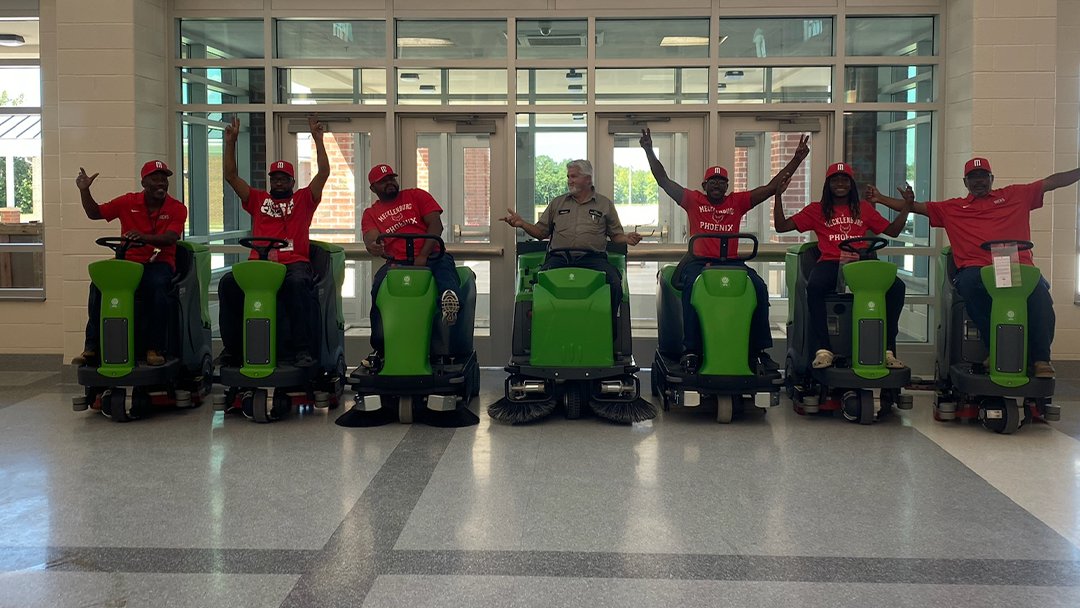 IPCEagle's tweet photo. Who is excited and ready to welcome students and teachers back to a sparkling building? This team is!

#IPCEagle #ipcworldwide #professionalcleaning #Floorcare https://t.co/FoG19MWFHk