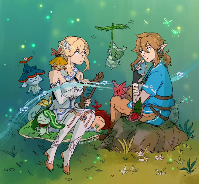 [ #GenshinImpact #botw ] Forest Tunes 
