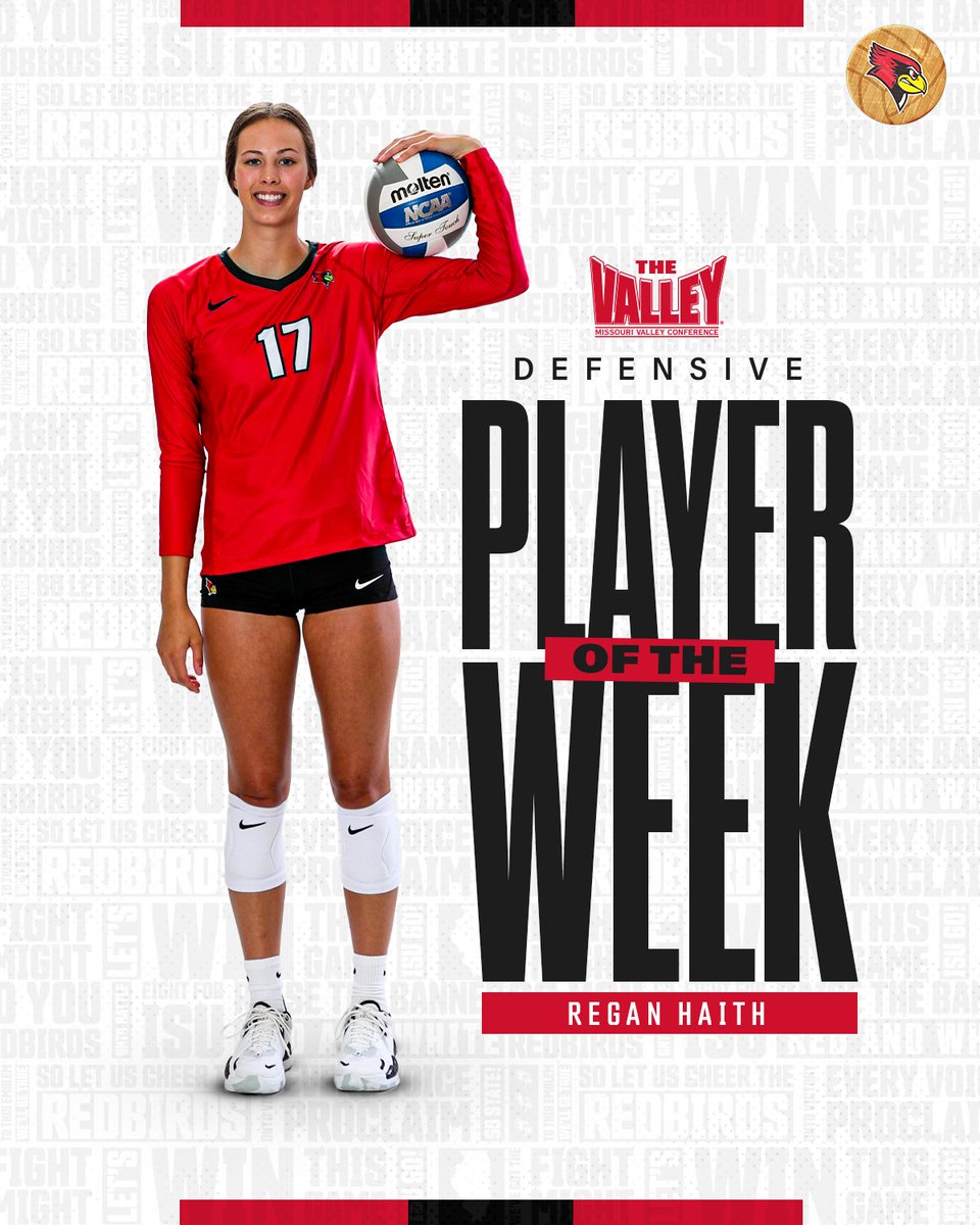 ❌ 𝐃𝐄𝐅𝐄𝐍𝐒𝐈𝐕𝐄 𝐏𝐋𝐀𝐘𝐄𝐑 𝐎𝐅 𝐓𝐇𝐄 𝐖𝐄𝐄𝐊 ❌

<a href="/reganhaith/">Regan Haith</a> is the MVC Defensive Player of the Week after recording 1⃣5⃣ blocks this weekend! Regan leads the MVC with 29 blocks.