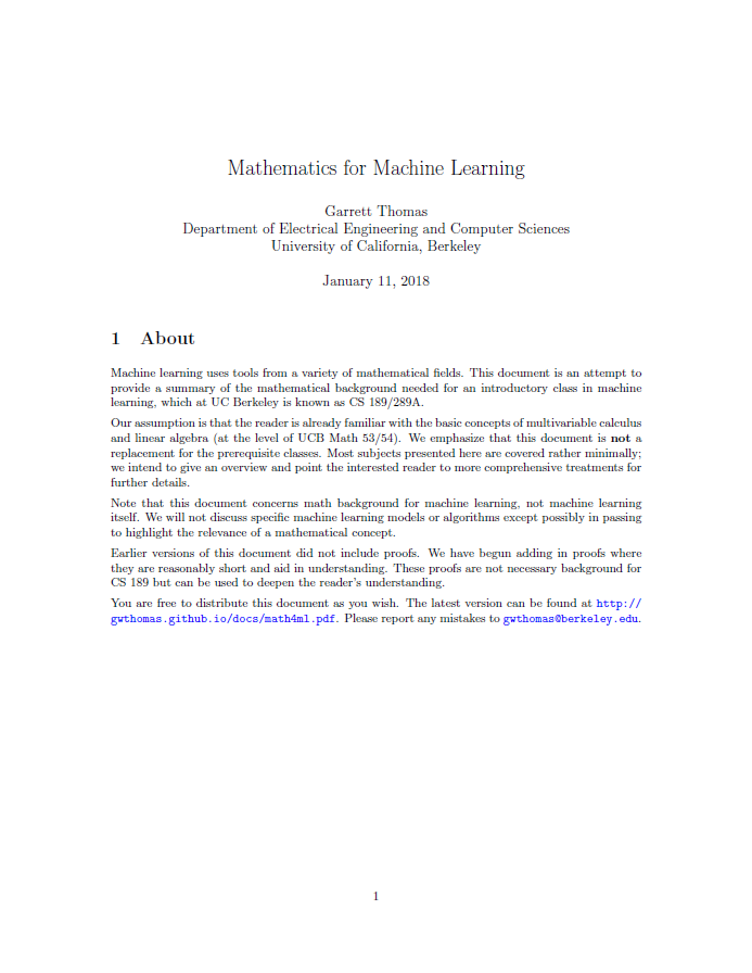 Vipul168's tweet photo. Download Free eBook (47-page PDF) — The #Mathematics needed in preparation for an introductory class in #MachineLearning :
————
#DeepLearning #DataMining #AppliedMathematics #AI #Algorithms #LinearAlgebra #abdsc
#machinelearning #ml #ai #deeplea... https://t.co/R5Wq1VXLJF