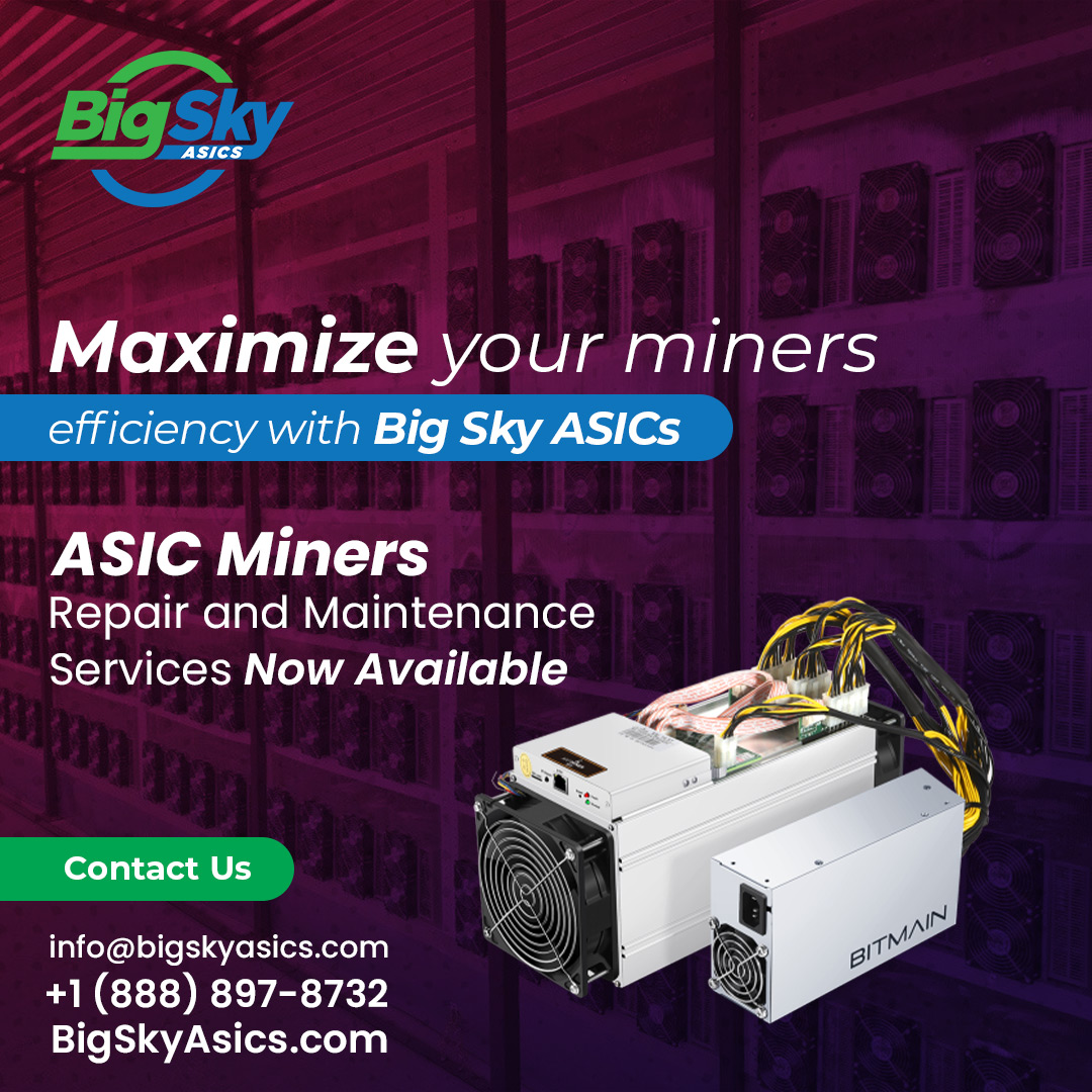 bigskyasics's tweet photo. You no longer have to lose money due to long-term downtime of your crypto mining hardware / ASICs.
We are now providing ASIC miners repair and maintenance services.
Chat with us: https://t.co/qENDNujiJ3
#cryptominer #repair #goldshell #bitmain #canaan #ibelink #miningfarm #ipollo https://t.co/0Tivhjm40B