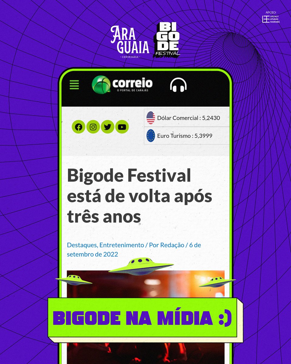 bigodefest's tweet photo. TEM MATÉRIA QUENTINHA SOBRE O BIGODE NO PORTAL Correio de Carajás 🤯🤟

Tu podes conferir acessando o link https://t.co/P1OPG7yJfy

Nosso singelo agradecimento a Jair Santos pela redação 😍😍😍 https://t.co/adHqWh1zaU