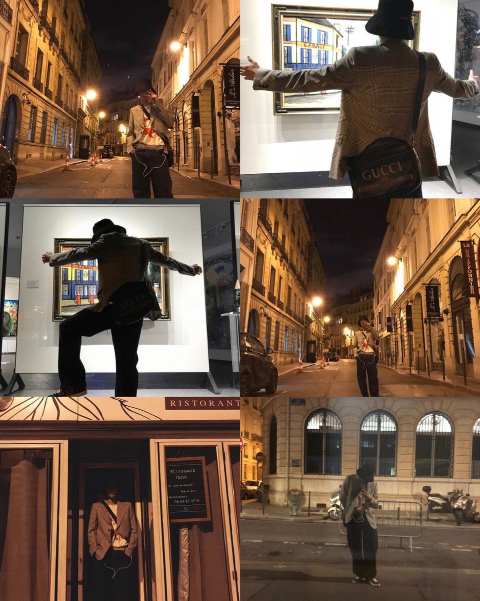 94KD93's tweet image. night walks in paris with ysl beauty and gucci jongin ~π never a dull moment