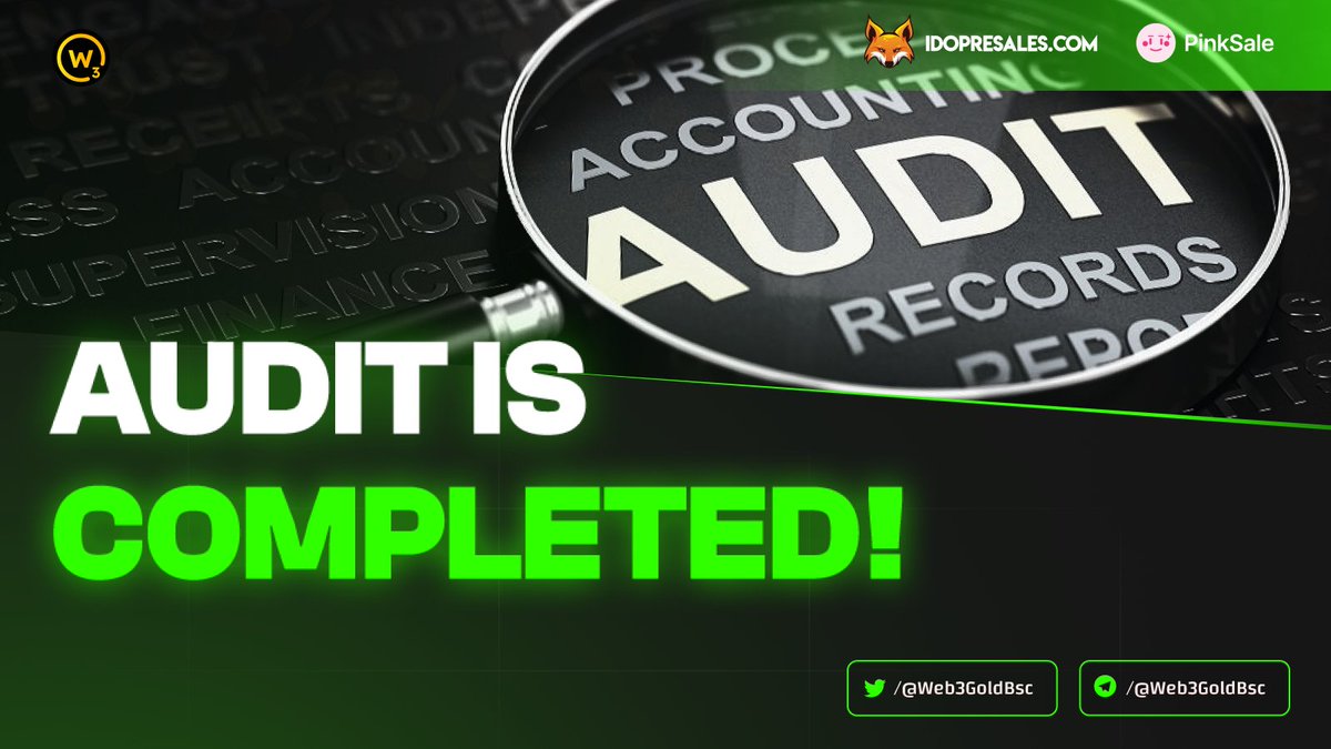 Smart Contract has been checked by Coinsult for any imperfections and possible errors. You can check the result of the audit now!

✅ Audit: coinsult.net/projects/web3g…