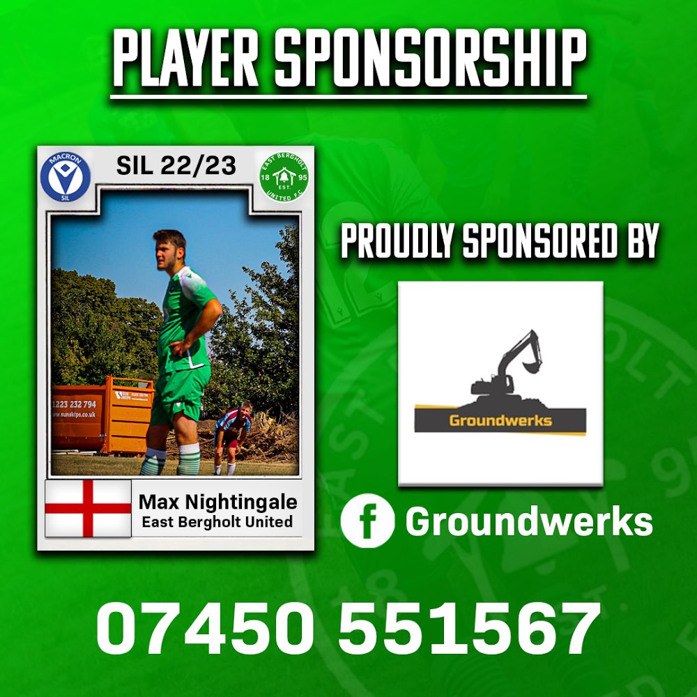 EBUFC1's tweet photo. Groundwerks Sponsor Max Nightingale 

Groundwerks are a father son partnership, who are specialists in groundworks, landscaping and general building! Whether you need your fencing done or a new patio, they will ensure that they offer the highest quality of service around! https://t.co/jDQJtcR5FF