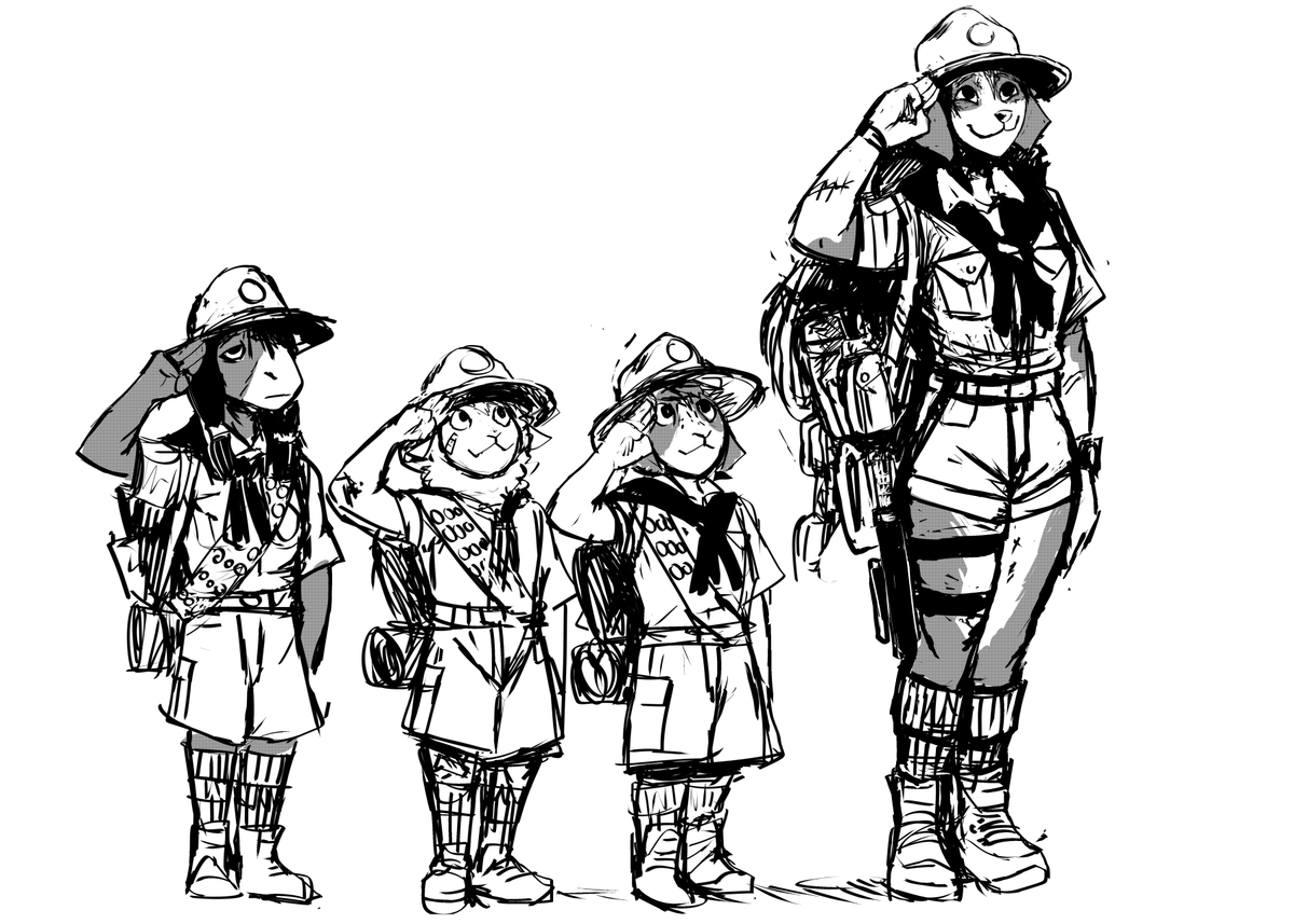 Stedilnik's tweet photo. "hello children, please say hi to your new scouting guide who got hired through the veterans employment program!" https://t.co/ned0vSVfWc