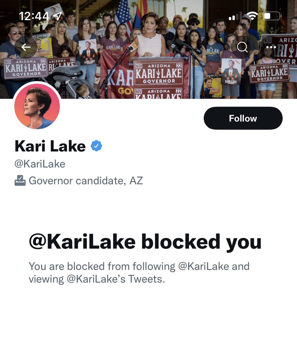 garrettjsawyer's tweet photo. @katiehobbs @KariLake is the coward. Her and her campaign cannot accept criticism. They only accept people responding well to their own propaganda...and this is why a debate is not necessary. Kari is not for every Arizonan. Katie is, and she's no nonsense! #KatieForAZ 💙  #BlockKariFromAZ https://t.co/FFsiWDj0uX