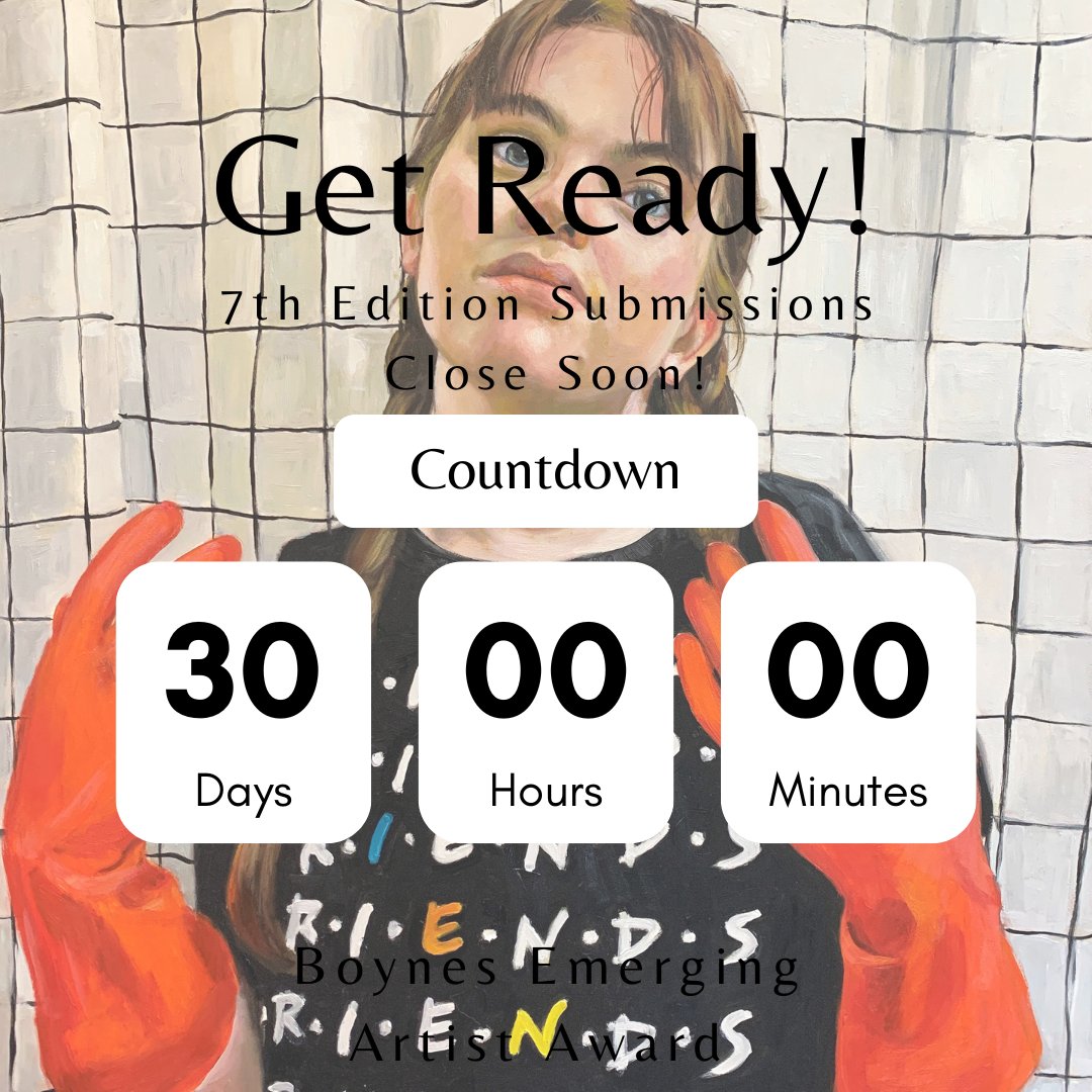 BoynesArtAward's tweet image. Only 30 DAYS LEFT TO APPLY! 
Applications to our 7th Edition are closing soon, so don't forget to complete your application! 

Do you have a question about our award? What about our prizes or your application? Let us know in below!✍🏻
#art #artcall #artopencall #artprize #artaward
