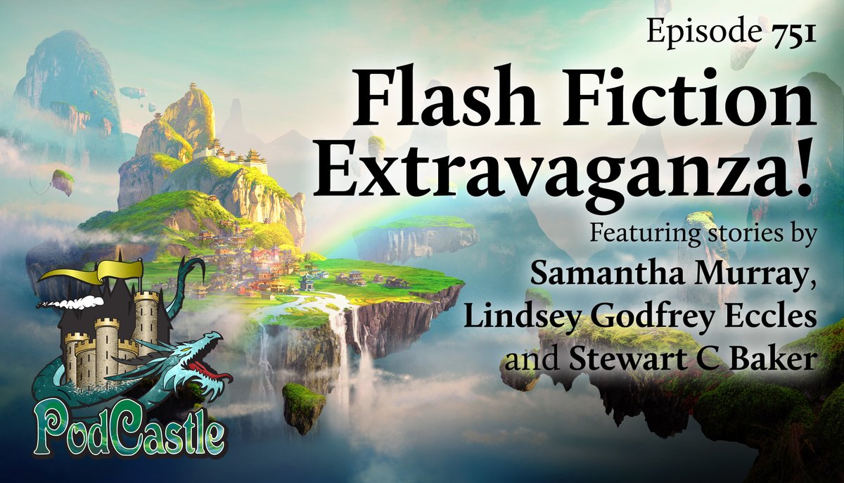 PodCastle_org's tweet photo. #pc751 is a FLASH FICTION EXTRAVAGANZA on the theme of MORTALITY, with stories from @SamanthaNMurray, @LGEccles and @stewartcbaker!
The episode as a whole is rated PG-13, with content notes before each story.
Your three stories are... https://t.co/8gUaFaZPO3