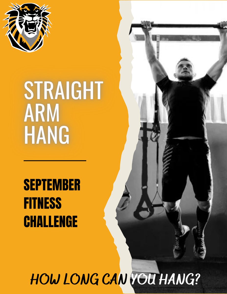 Hello Tigers! The fitness challenge for September will be the straight arm hang! Come in and see how long you can hold on. The top 3 longest times for males and females will win a Tiger Fitness T-Shirt