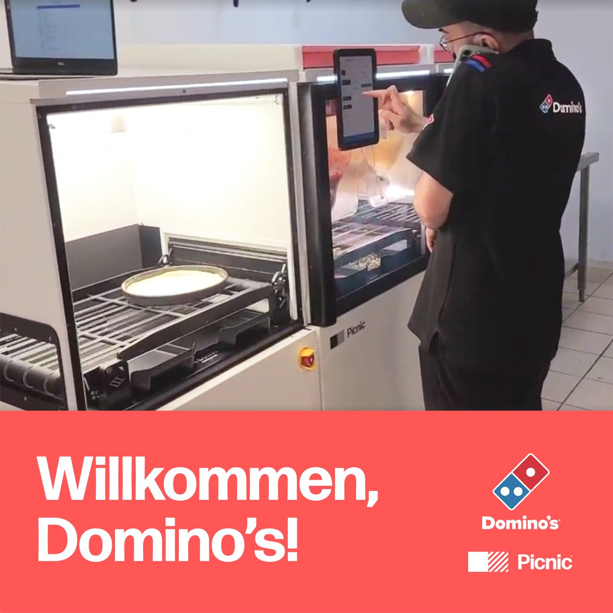 PicnicNews's tweet photo. The future of pizza is nowβPicnic and #DominosDeutschland are teaming up for a pilot program in Berlin to innovate the worldβs most popular food. More on @geekwire: https://t.co/bnucbkT9Qf #FoodMakeline #PIzzaPrep #FoodTech @Dominos_AU https://t.co/xv0EKhM3BK