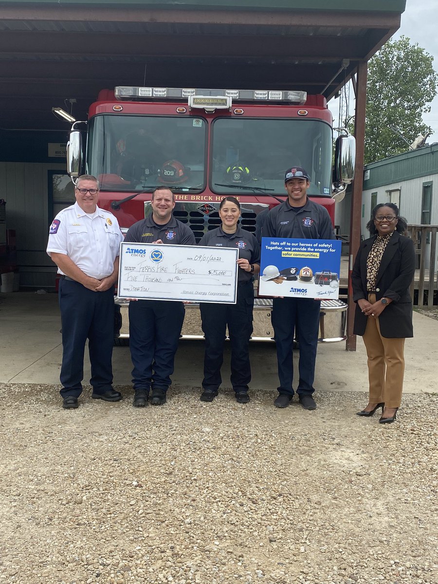 First responders like the great men and women of <a href="/CityFerris/">City of Ferris</a> Fire Department continue to keep our communities safe! It’s a great honor to support them with this donation. #fuelingsafeandthrovingcommunities