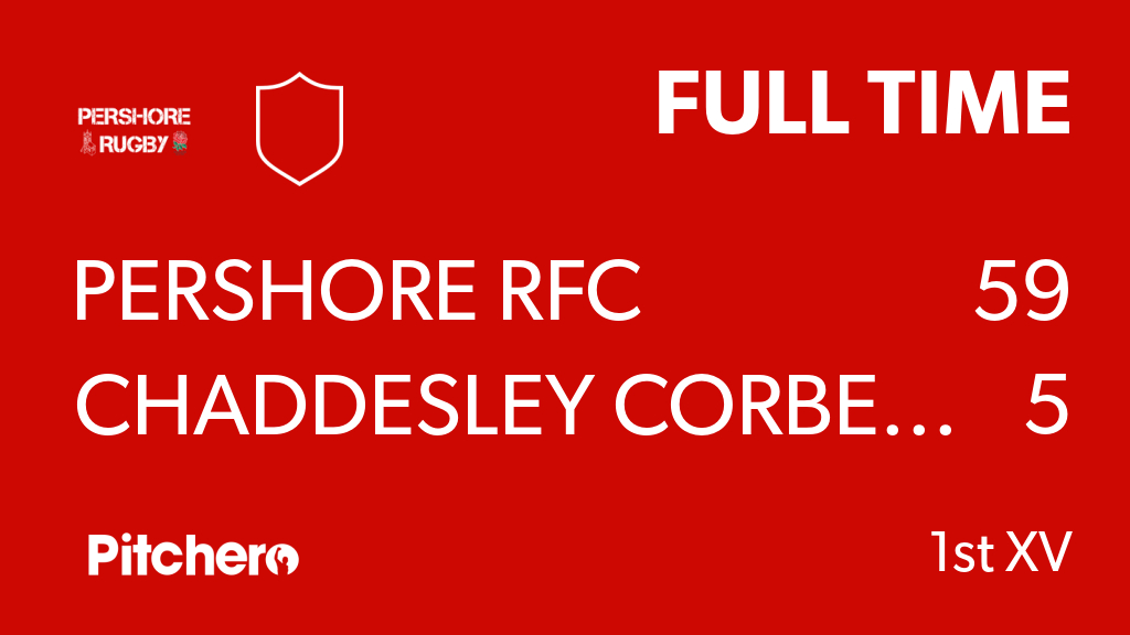 PershoreRFC's tweet photo. FULL TIME: Pershore RFC 59 - 5 Chaddesley Corbett EFC
#PERCHA #Pitchero
https://t.co/g6tzNydryx https://t.co/iCThpwLhi7
