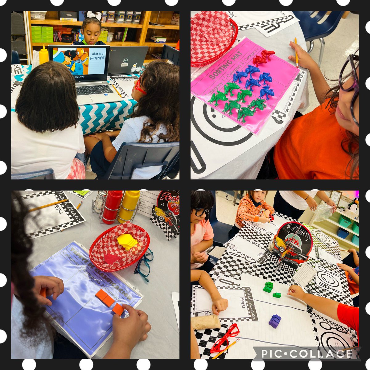 Bilingualadv's tweet image. Great day today! 1st grade visited the Math Diner (unit inventory) for their Data Analysis unit. #sorting #categorizing #picturegraphs #bargraphs #tallymarks #interpretingdata #handsonmath #technology #mathliterature @NISDPassmore @ms_jhernandez83 @zavalathegreat @NISDElemMath