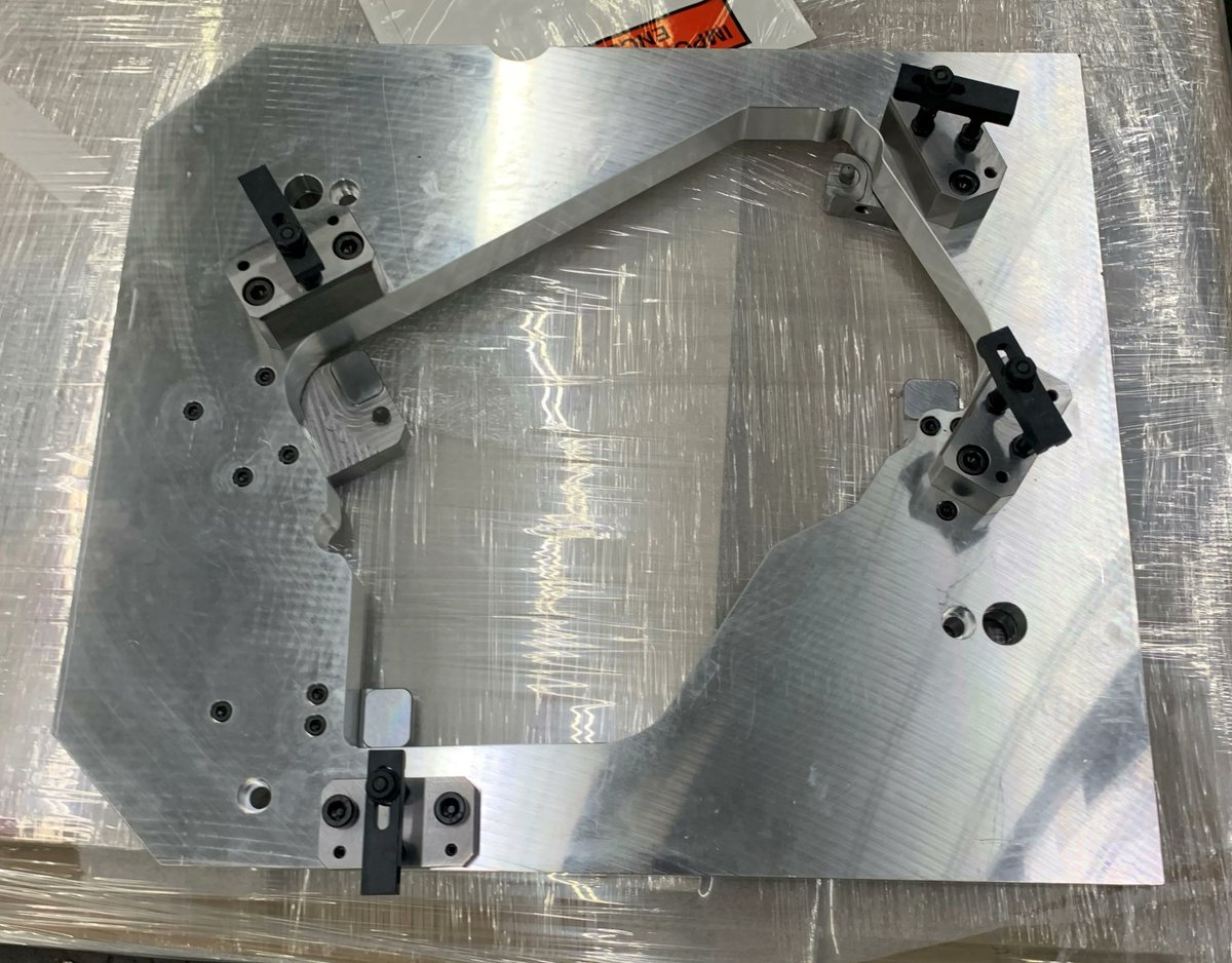 One of our customers needed a workholding fixture fast! We crafted this manual aluminum fixture for them until their steel constructed hydraulic fixture is ready.