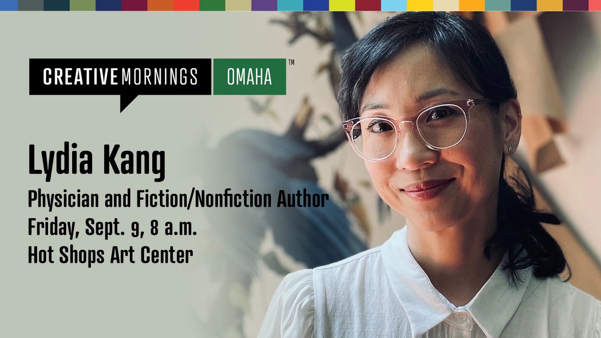 This Friday features Lydia Kang!
Lydia is a physician &amp; author. She will discuss this month’s topic #CMDepth, with regards to novel writing, fictional character development, creativity &amp; living in a world that is made up of soundbites and screens.
Register > CreativeMornings/OMA