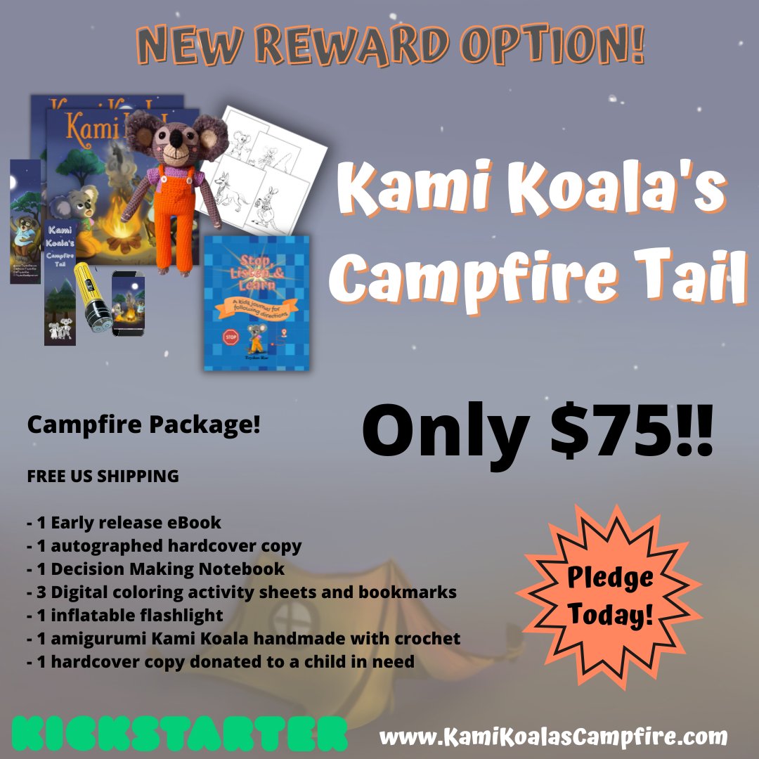 AuthorTeydonRae's tweet photo. New Reward Option!!! Get your very own amigurumi Kami Koala handmade by crochet. Now your child can have a cuddle buddy during story time! https://t.co/syCyJ70hj1
#camping2022 #naturetherapy #nevergetsold #lovefamilytime #ReadABookDay #amigurumilove #koalaamigurumi #BookBoost https://t.co/5oJY9zqPOi