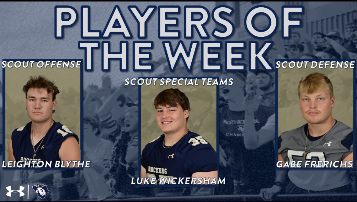 HardrockerFB's tweet photo. Congrats to these 3 guys on earning the Scout Team POTW!  

Without their efforts throughout the week we wouldn’t be 1-0 right now! 

#TheHardrockLife https://t.co/f69KU3ISLH