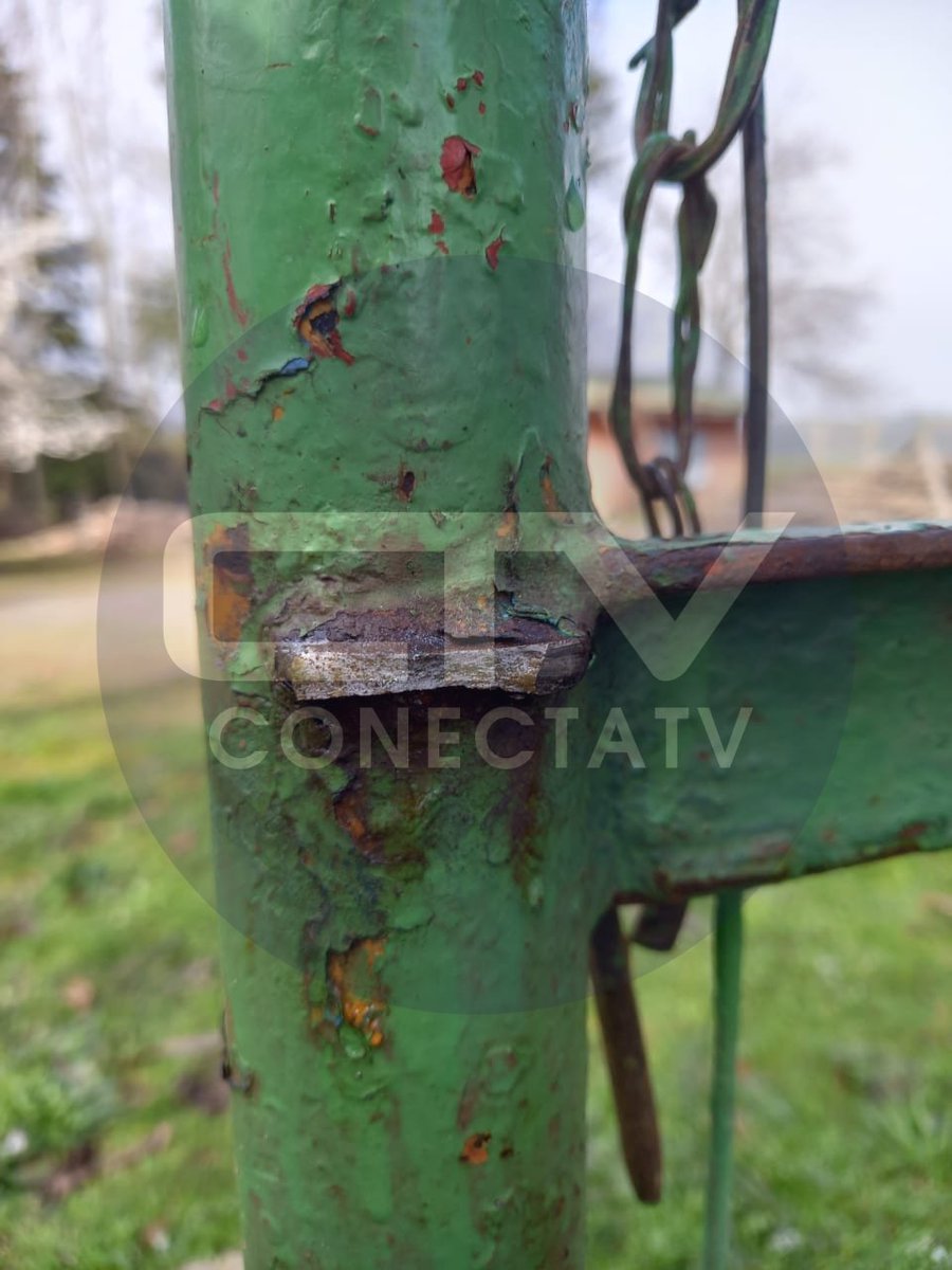 ConectaTV2's tweet photo. TIRÚA | Dirigente Mapuche denunció que desconocidos usaron explosivos para atacar su hogar en la localidad de San Ramón. Jorge Lincopan señaló que se hallaron restos de mecha y esquirlas, a 10 metros, de donde dormía él y su esposa (c/discapacidad física). GOPE efectúa pericias. https://t.co/9L2oB350bf