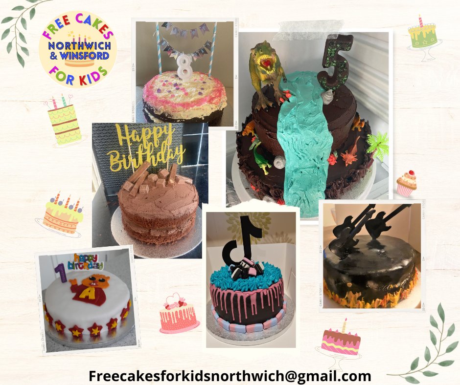 We've had a busy summer here at Free Cakes for Kids Northwich &amp; Winsford. Here are just a few of the fabulous cakes made by our volunteer bakers.