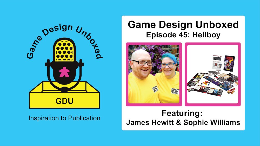 knowdirection's tweet photo. Danielle Reynolds speaks with her mentor James Hewitt and his Hellboy: The Board Game co-designer Sophie Williams about adapting a license, the value of miniatures, and standing by design decisions.
The latest Game Design Unboxed is available now.
https://t.co/2BNvsT9BrQ https://t.co/qaYxRsNJ1b