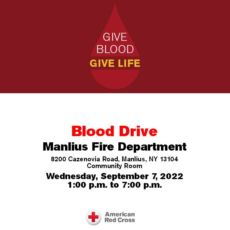 Manlius_Fire's tweet photo. There's still time to sign up for tomorrow's blood drive! https://t.co/zvFa24pDMg