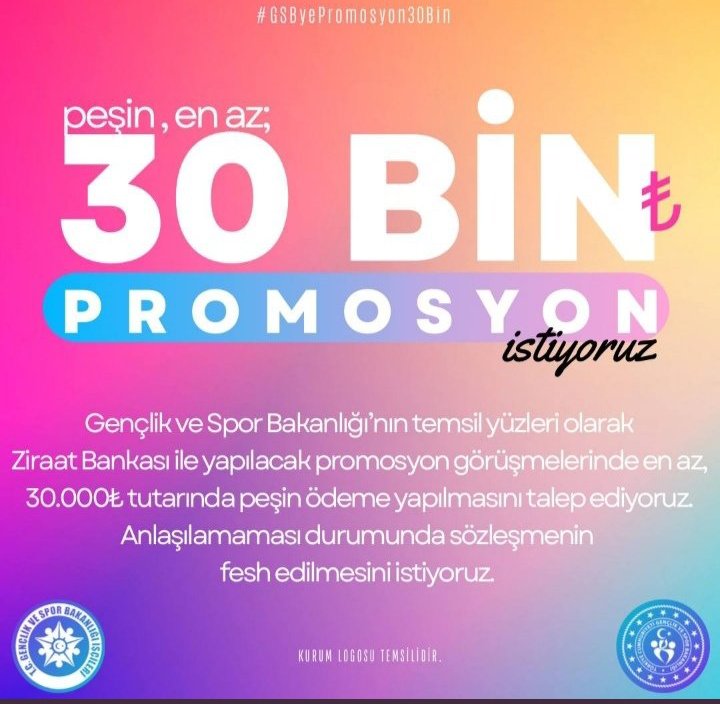 #GSByePromosyon30Bin