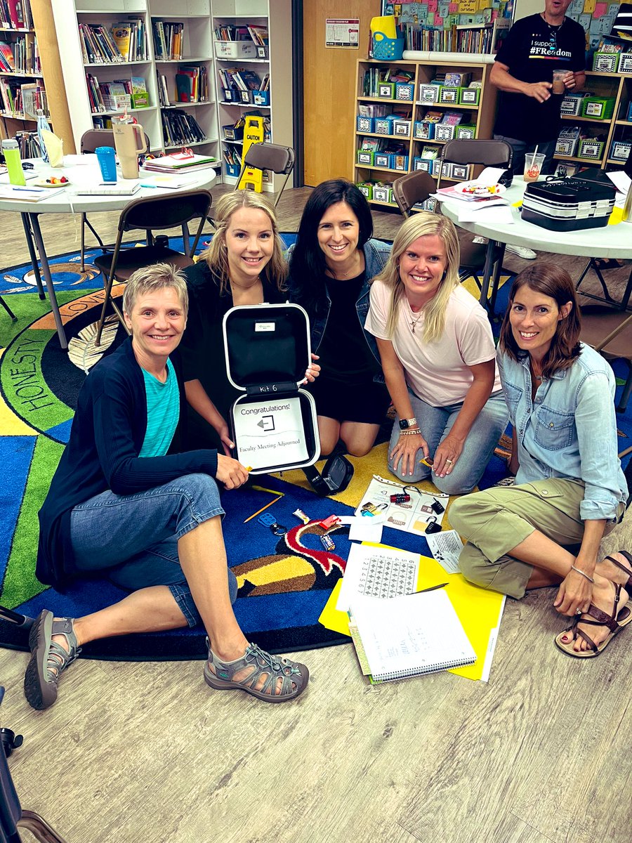 Mrs_Fehr_Class's tweet photo. Had so much fun connecting with my @LindenMeadows colleagues and participating in a breakout box activity! It feels great to be back at school! 💗 https://t.co/gPqFleLhAT