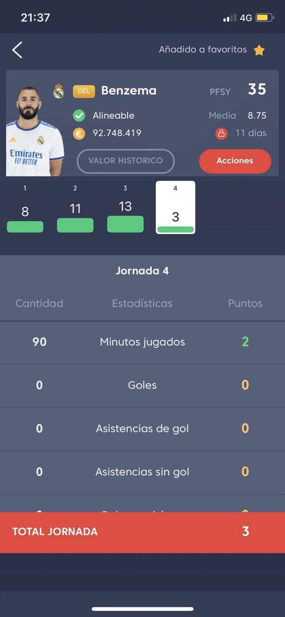 Ayer fiché a este señor y va y se le lesiona , estoy gafadisimo