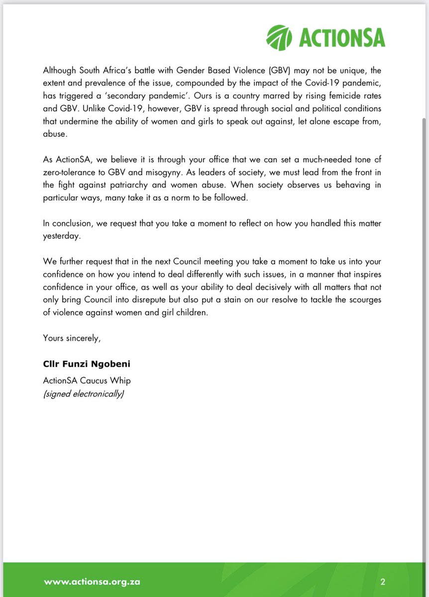 ANCJHB's tweet photo. 2/2 Letters from Action SA complaining about Speaker.

These are part of a series of letters they wrote complaining about the Speaker that they are today denying. https://t.co/lbGP5CbPDK