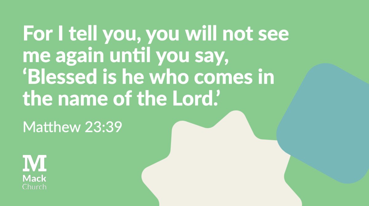 This Sunday we're starting a new series looking at Jesus in the Old Testament. 

Join us to hear more about how the whole Bible points to Jesus.

mackchurch.org/sundays/