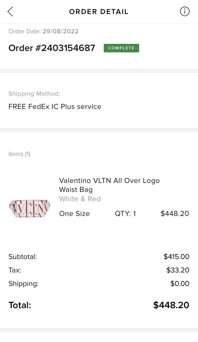 RockStar_504's tweet photo. @endclothing I received the wrong Valentino Garavani waist bag. I ordered the red and white. Your warehouse shipped the black and white. How are you going to handle this shipping fee for my return? https://t.co/Sni1c4v6yJ