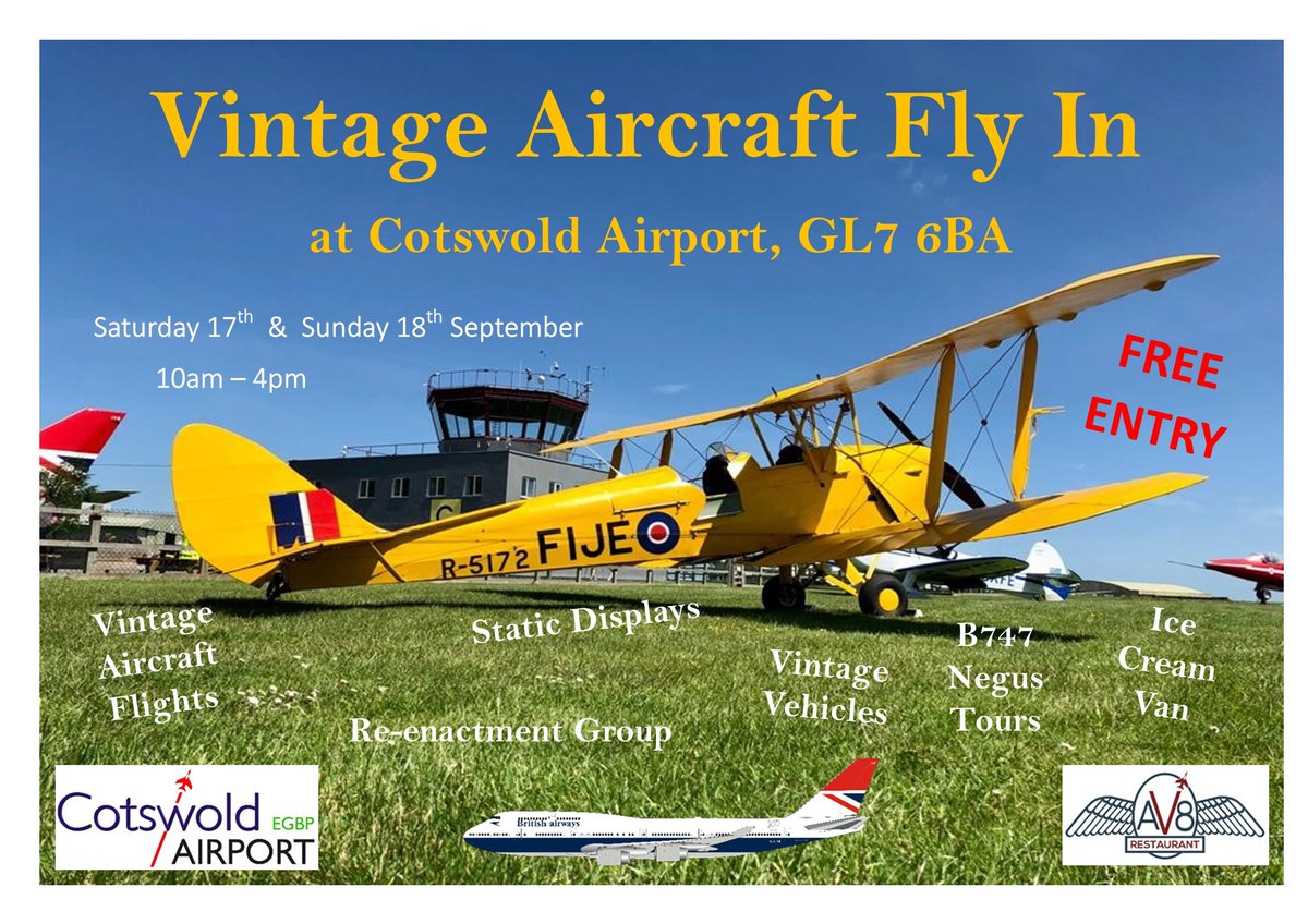 The BPAG are pleased to announce that we will be attending @CotswoldAirport's Vintage Fly In on 17/18th September. Our merch & display stall will be open & the BPAG crew will be available to chat about all things Phantom. Entry is FREE & is open from 10am-4pm both days.