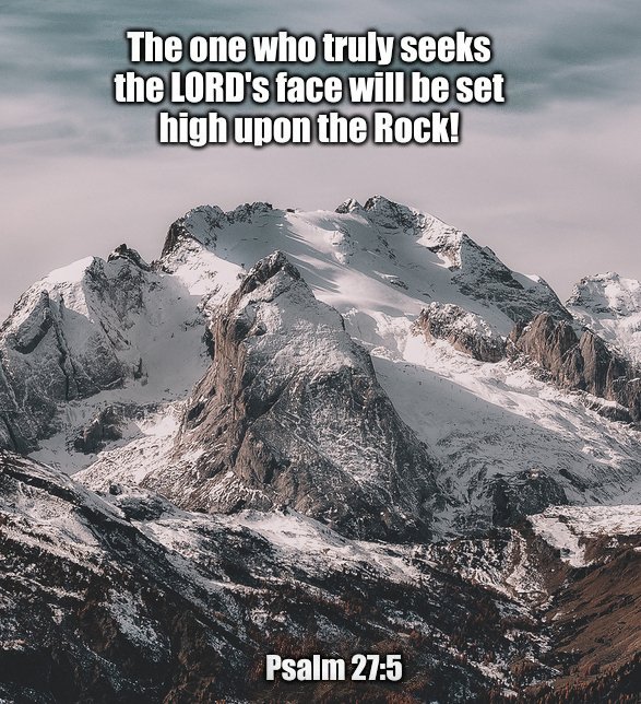 Khollandsblog's tweet photo. https://t.co/pts1RWFeOA
Lord, help me to wholeheartedly seek Your face
For the one who truly seeks Your face
Will be set high upon the Rock
Midst sacrifices of joy! You are my hiding place!
–Ps 27:5-6; 91:1,14-15 #TheRock #ScripturePrayer https://t.co/UeJcItd4W0