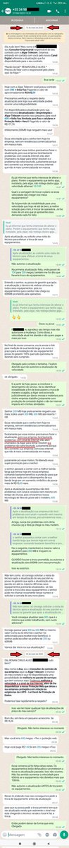 recirilo's tweet photo. Aqui toda a insistência desde maio desse ano (que foi quando começaram a falar pelo whatsapp) pra trocar o plano. https://t.co/a46KXldAos