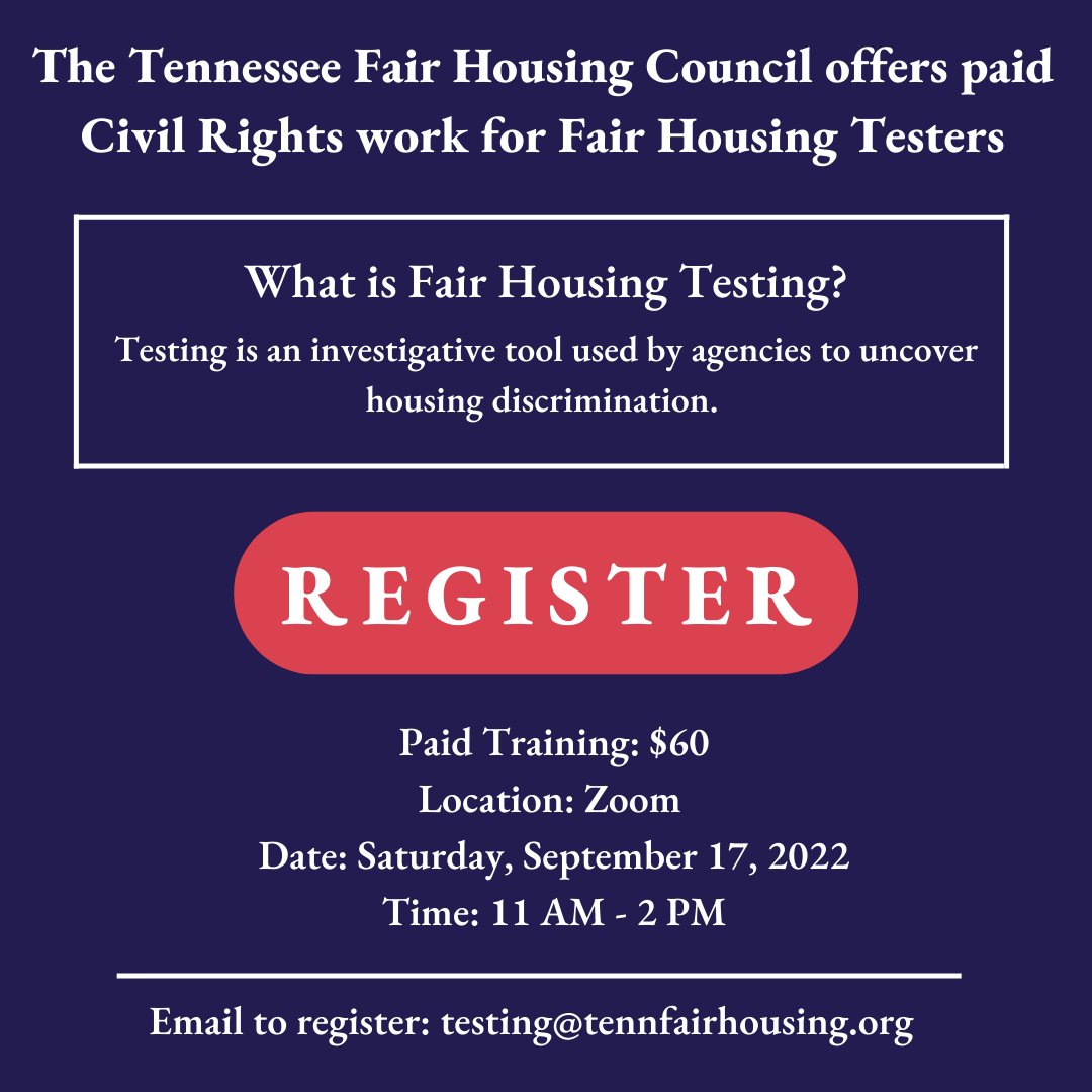 #civilrights #testing #fairhousing #endhousingdiscrimination