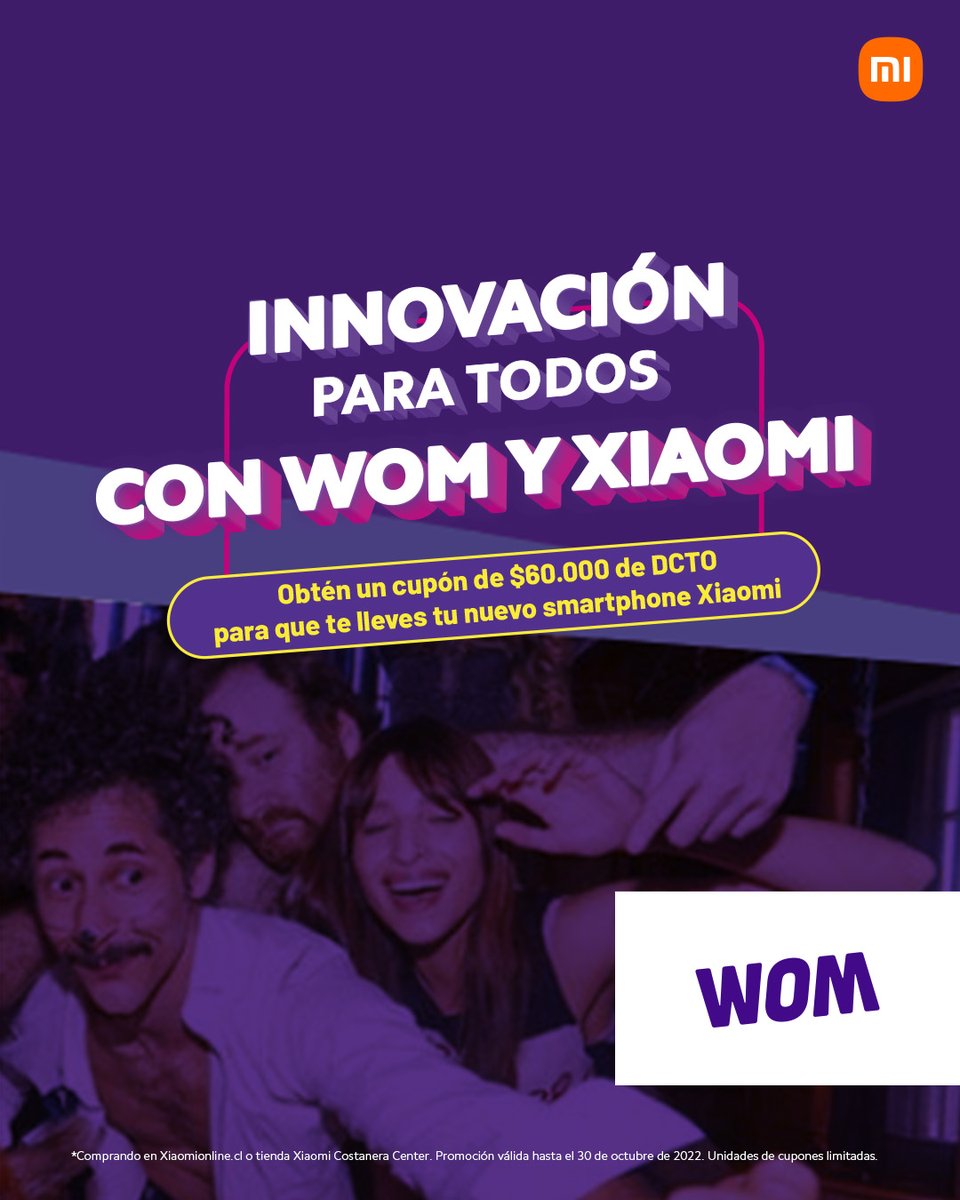XiaomiChile's tweet photo. ¡Ahorra más con Xiaomi y WOM! Obtén un cupón de dcto de $60.000 comprando tu nuevo smartphone Xiaomi en https://t.co/GdORA36Xsb con la opción de portarse con WOM. Renuévate a la #SerieRedmiNote11 para que superes cualquier desafío 💪
https://t.co/C1kUd2tyOO https://t.co/0fZ7PoOfSH