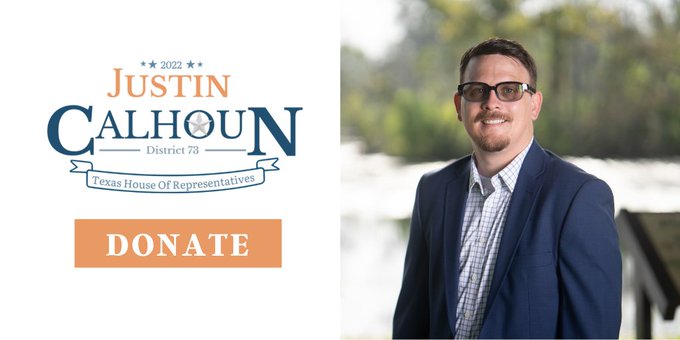 VOTE & Support Democrat Justin Calhoun for #Texas House Dist #73 @JustinDCalhoun justin4texas.com 'Justin is deeply committed to representing all his future constituents equally – regardless of party affiliation.' #TurnTexasBlue #FreshResists #VoteBlueNotQ #DemVoice1