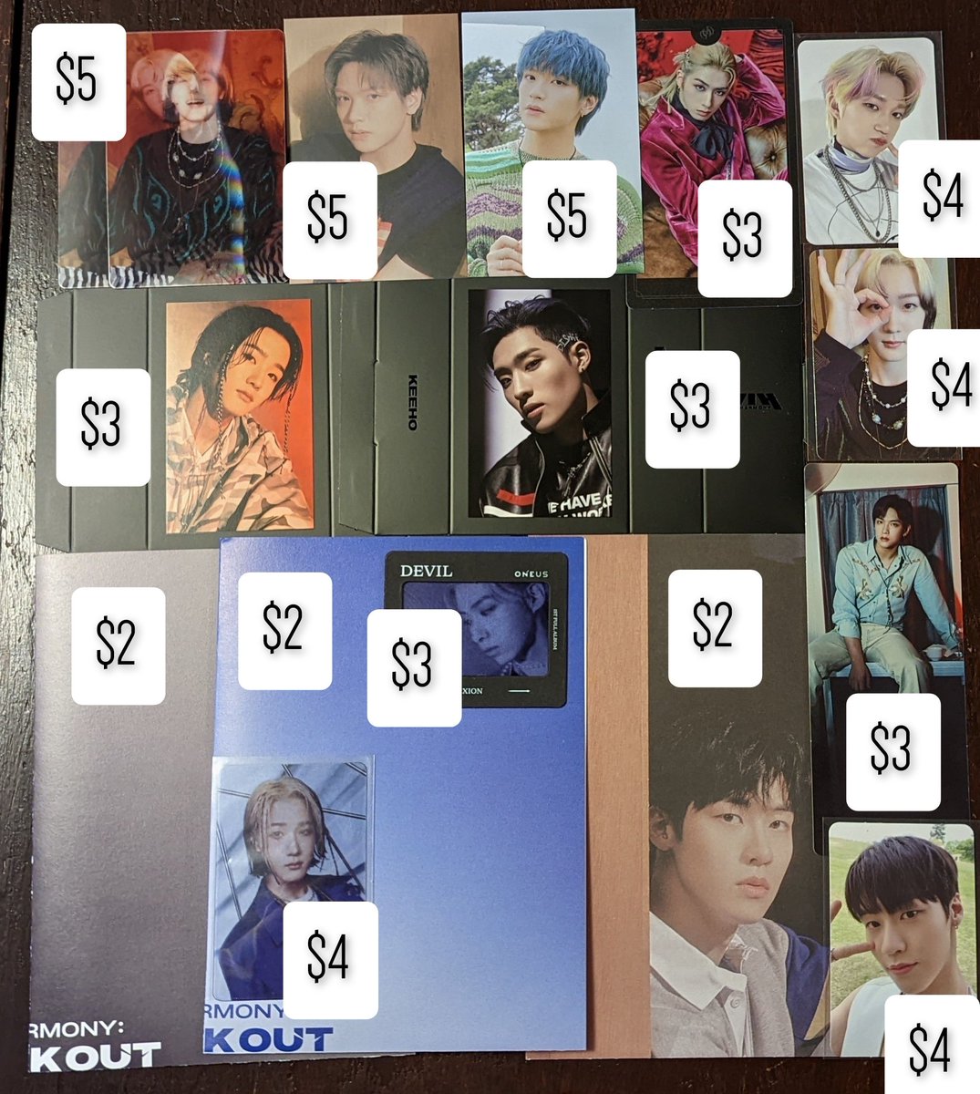 HAN_confused's tweet photo. WTS P1Harmony ONEUS N.Flying [USA]

Prices in pics
Shipping not included
Will ship WW
P1harmony wtt for Jiung

#p1harmonywtt #p1harmonywts #oneuswtt #oneuswts #nflyingwtt #nflyingwts https://t.co/aKFaA8aGGk